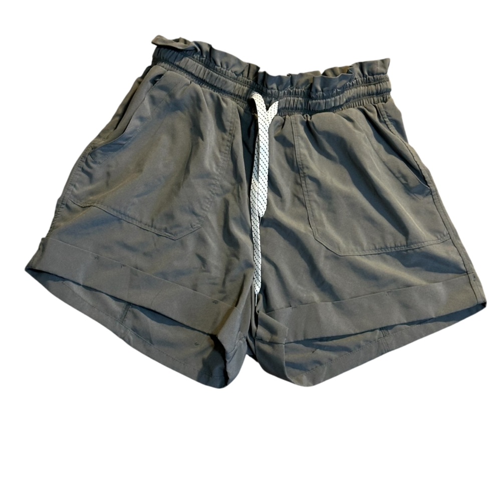 Zella Drawstring Elastic Waist Running Shorts - Size Small - Gray